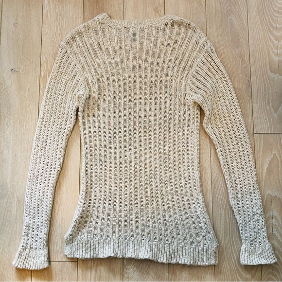 Roots Cream Cotton & Linen Blend Sweater - Picture 3 of 11